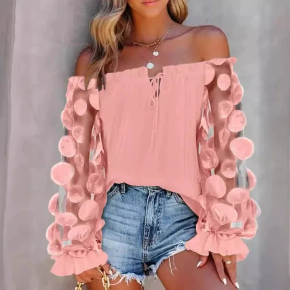 ZARA Summer Off Shoulder 3D Floral Top